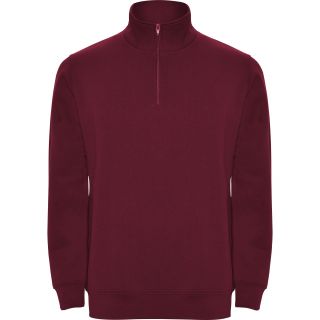 Sweat-shirt homme demi zip ANETO grenat