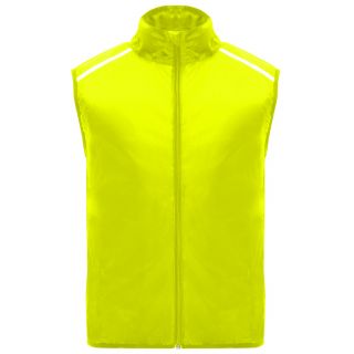 Gilet léger de running JANNU jaune fluo
