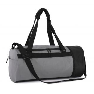 Sac de sport forme tube avec compartiment chaussure séparé KI0630 - Dark Cool Grey / Black
