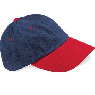 Casquette profil bas en coton brossé B57 - French Navy / Classic Red