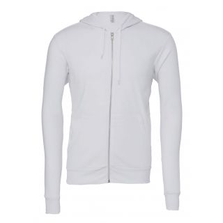 Sweat-shirt zippé capuche unisexe BE3739 - White