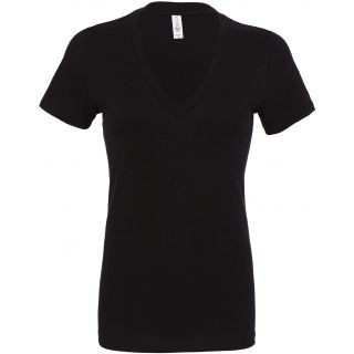 T-shirt femme col V profond BE6035 - Black