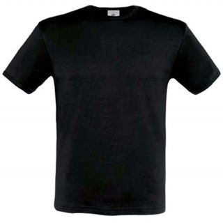 T-shirt homme col rond men fit B&C 160 - Black