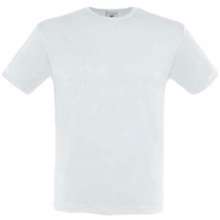 T-shirt homme col rond men fit B&C 160 - White