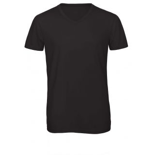 T-shirt homme triblend col V TM057 - Black