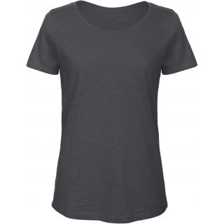 T-shirt femme col rond Inspire Slub B&C TW047 - Chic Anthracite