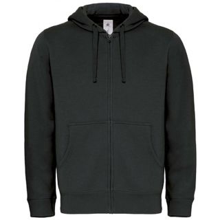 Sweat-shirt homme à capuche zippé WM647 - Black