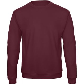 Sweatshirt col rond ID.202 WUI23 - Burgundy de face