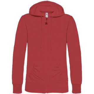 Sweat-shirt femme à capuche zippé Wonder Women WW641 - Red de face