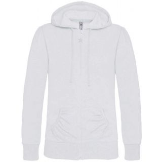 Sweat-shirt femme à capuche zippé Wonder Women WW641 - White de face