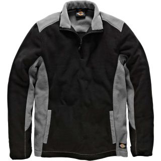 Micropolaire col zippé two tone DJW7011 - Grey / Black