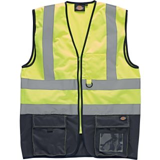 Gilet Bicolore Haute Visibilité SA22021 - Yellow / Navy