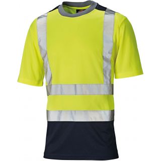 T-shirt haute visibilité bicolore DSA22081 - Yellow / Navy