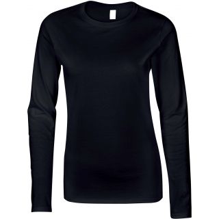 T-shirt femme manches longues Softstyle GI64400L - Black