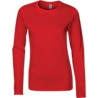T-shirt femme manches longues Softstyle GI64400L - Red