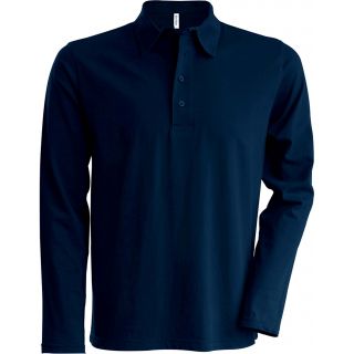 Polo jersey manches longues K205 - Navy