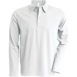 Polo jersey manches longues K205 - White
