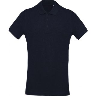 Polo homme bio piqué manches courtes K209 - French Navy Heather
