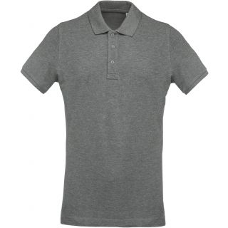 Polo homme bio piqué manches courtes K209 - Grey Heather