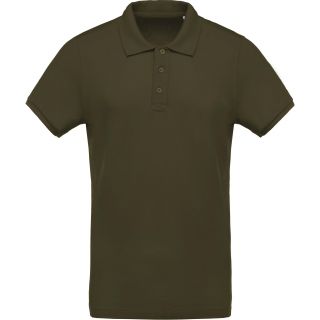 Polo homme bio piqué manches courtes K209 - Mossy Green
