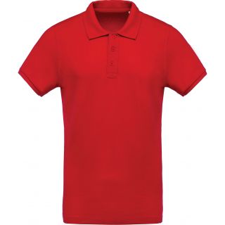 Polo homme bio piqué manches courtes K209 - Red