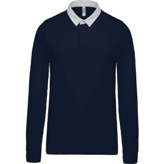 Polo enfant rugby K214 - Navy / White