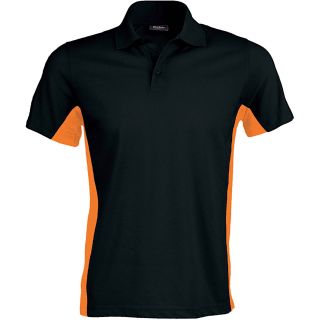 Polo bicolore manches courtes Flag K232 - Black / Orange