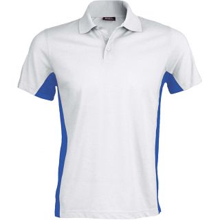 Polo bicolore manches courtes Flag K232 - White / Royal Blue