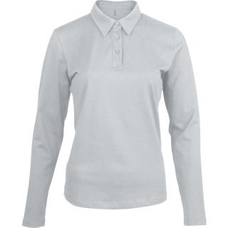 Polo femme jersey manches longues K247 - White