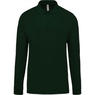 Polo homme piqué manches longues K256 - Forest Green
