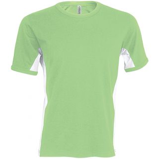 T-shirt bicolore manches courtes Tiger K340 - Lime / White