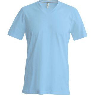 T-shirt homme manches courtes col V K357 - Sky Blue