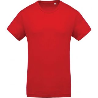 T-shirt homme coton bio col rond K371 - Red