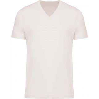 T-shirt homme coton bio col V K376 - Cream