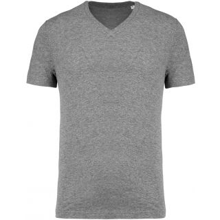 T-shirt homme coton bio col V K376 - Grey Heather