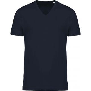 T-shirt homme coton bio col V K376 - Navy