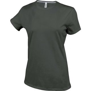 T-shirt femme manches courtes col rond K380 - Dark Khaki