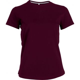 T-shirt femme manches courtes col rond K380 - Wine