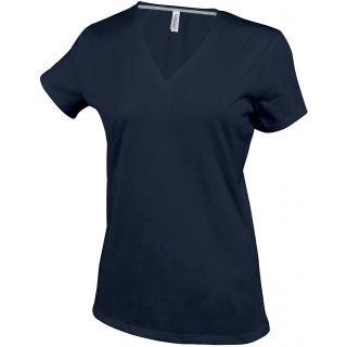 T-shirt femme manches courtes col V K381 - Dark Grey