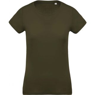 T-shirt femme coton bio col rond K391 - Mossy Green