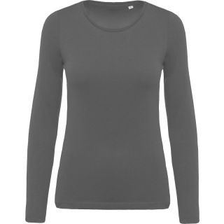 T-shirt femme col rond manches longues K392 - Storm Grey