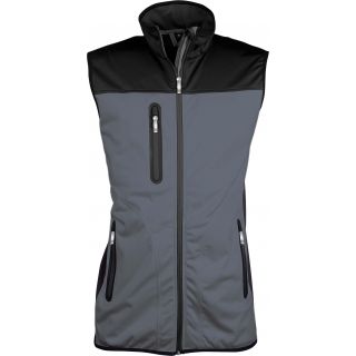 Bodywarmer softshell femme tricolore K418 - Titanium / Black / Black