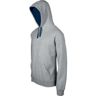 Sweat-shirt homme à capuche contrastée K446 - Oxford Grey / Navy
