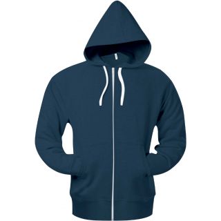 Sweat-shirt capuche zippé chiné french terry unisexe K451 - Blue Heather
