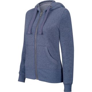 Sweat-shirt femme zippé capuche "mélange" K461 - Blue Heather