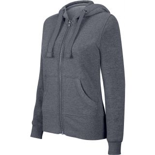 Sweat-shirt femme zippé capuche "mélange" K461 - Dark Grey Heather