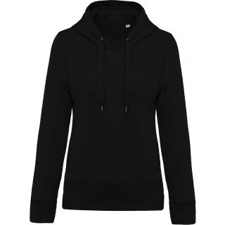 Sweat-shirt femme bio à capuche K483 - Black
