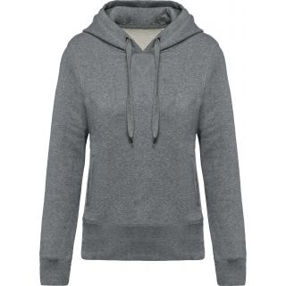 Sweat-shirt femme bio à capuche K483 - Grey Heather