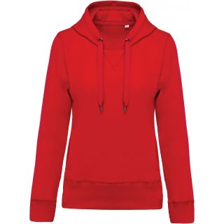 Sweat-shirt femme bio à capuche K483 - Red
