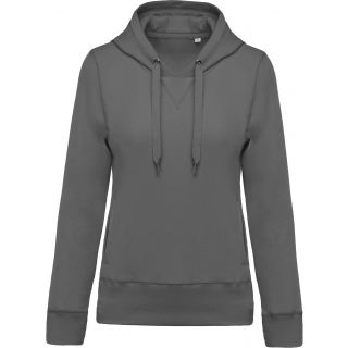 Sweat-shirt femme bio à capuche K483 - Storm Grey